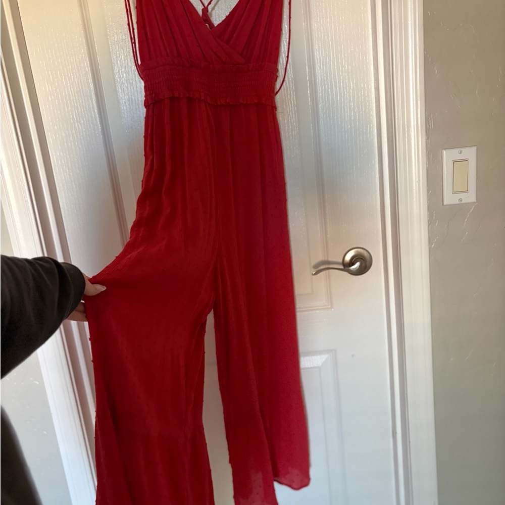 Lush Vibrant Red Jumpsuit